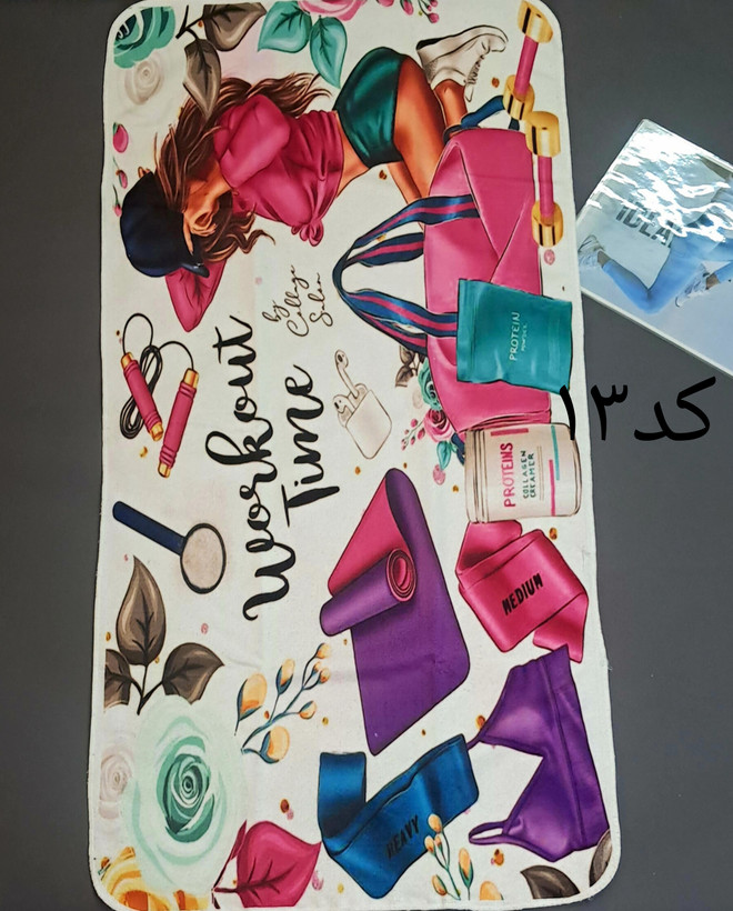 زیراندازه حوله ی باشگاهی پنبه ای ابعاد ۵۰ در ۱۰۰ کد۱۳