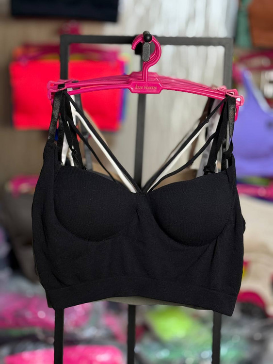 خرید نیمتنه هارنسی زنانه کیفیت عالی فری سایز تا۴۴ کاپ ثابت رنگ مشکی