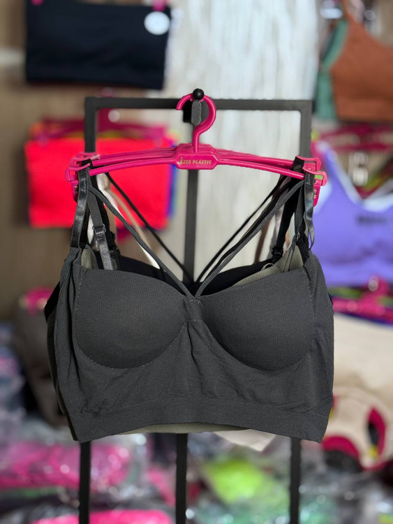 خرید نیمتنه هارنسی زنانه کیفیت عالی فری سایز تا۴۴ کاپ ثابت رنگ طوسی تیره