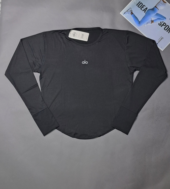 بلوز ورزشی زنانه کیمونو فینگردار مدل هلالی رنگ مشکی